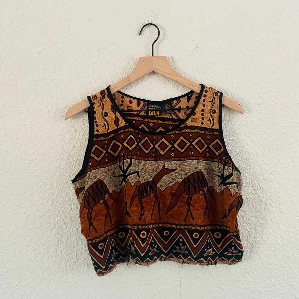 Vintage Safari Cropped Top
